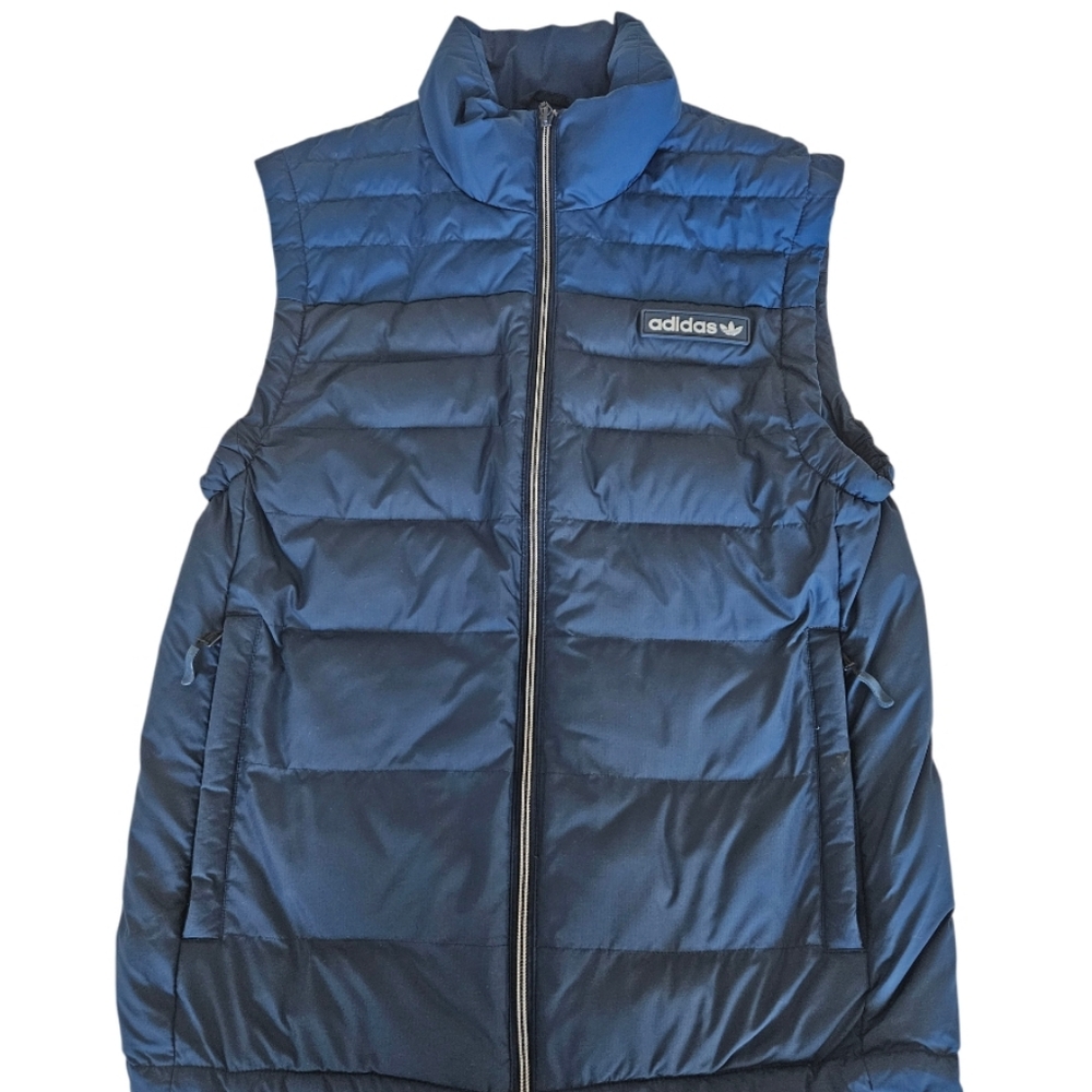 Adidas Men's Blue Puffer Vest - Picture 10 of 12